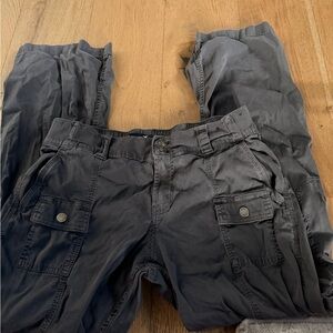 women’s lowrise Gray Cargo Pants